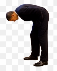 Obama Standing Png - Man Looking Down Clipart Full At Phone