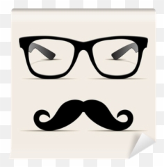 Wall Mural Hipster Glasses Hipsta Man Vector - PIXERSUS Cool Profile Pictures Transparent png