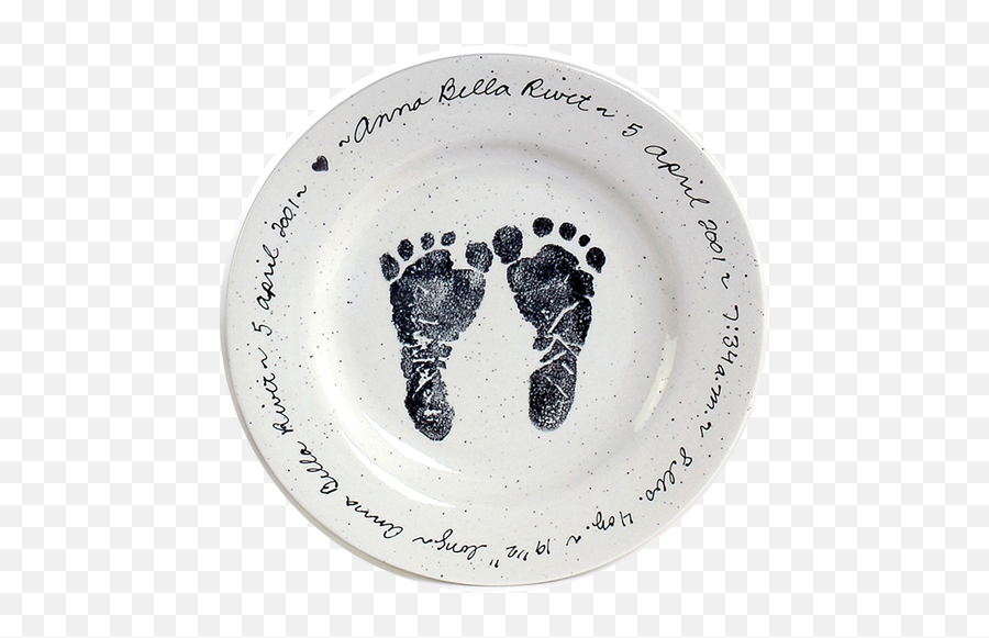 Baby Feet Birth Plate U2014 An Elegant Affair - Footprint Png,Baby Feet Png