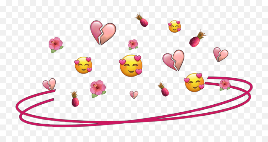 Ring Emoji Crown Halo Pink Aesthetic - Aesthetic Emoji Png,Ring Emoji Png