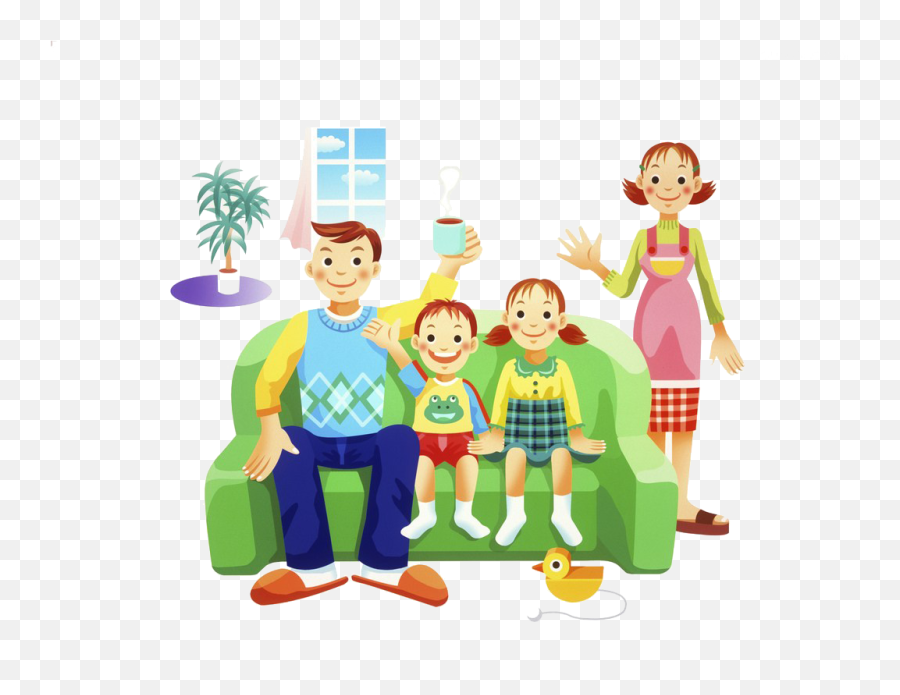 Family Clipart Happy - Happy Family On Vacation Cartoon Png,Family Clipart Png