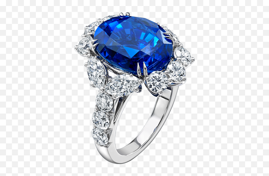 Jewelry Clipart Sapphire Ring - Oval Sapphire And Diamond Ring Harry Winston Png,Sapphire Png