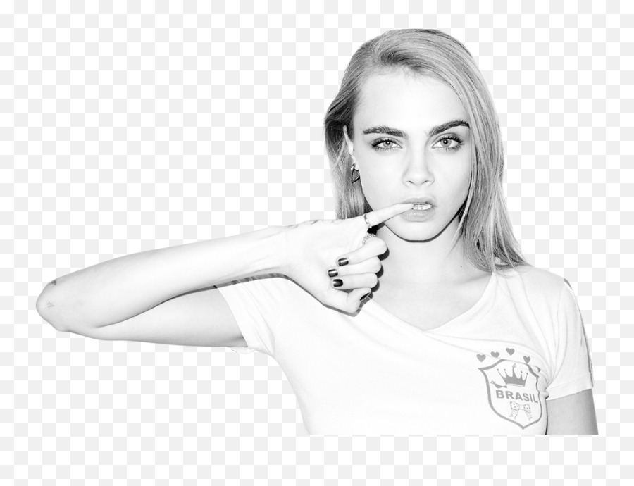 Download Cara Delevingne - Cara Delevingne Black And White Png,Cara Delevingne Png