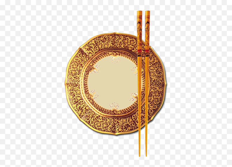Download Free Cuisine Chinese Gold - Chopstick And Plate Png,Chopsticks Png