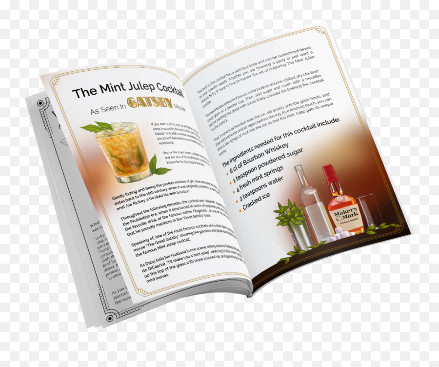 Mint Julep - Cocktail Story Movie Cocktails Recipes The Brochure Png,Gash Png