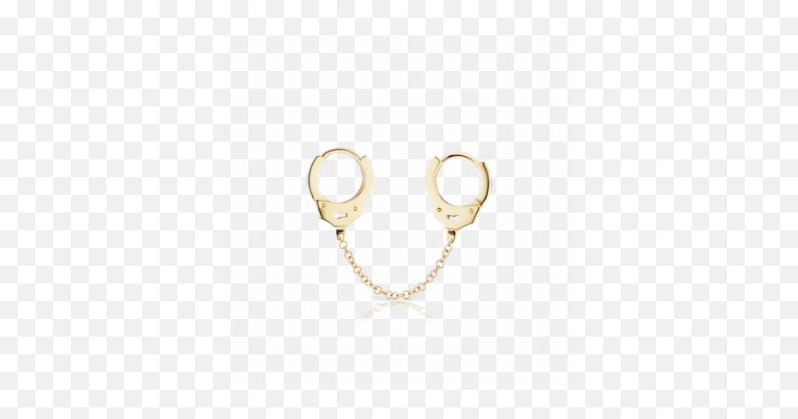 65mm Handcuff Clickers With Medium Chain In Yellow Gold - Maria Tash Handcuff Dupe Png,Handcuff Png