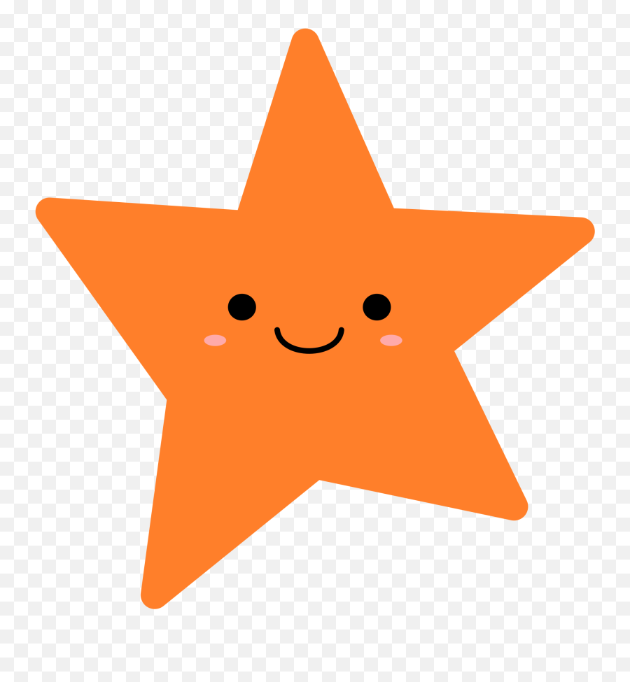 Orange Star Vector Clipart Image - Illustration Png,Star Clipart Transparent Background