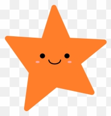 Orange Star Vector Clipart Image - Illustration png