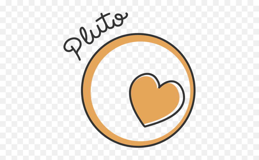 Pluto Heart Simple Solar System Planet - Heart Png,Pluto Transparent