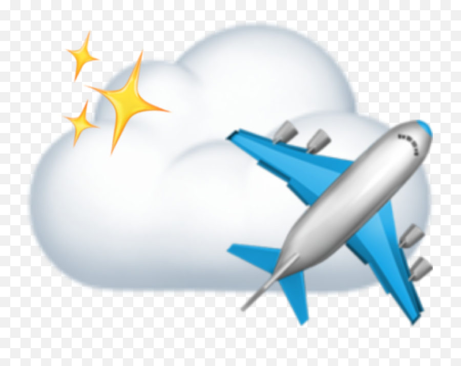 Blueplanecloudflyemoji Sticker By Josephine - Clip Art Png,Plane Emoji Png