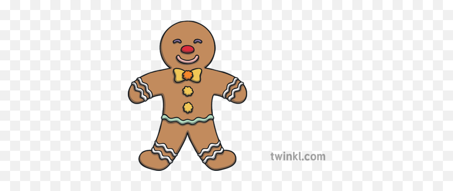 Gingerbread Man Illustration - Twinkl Cartoon Png,Gingerbread Man Png