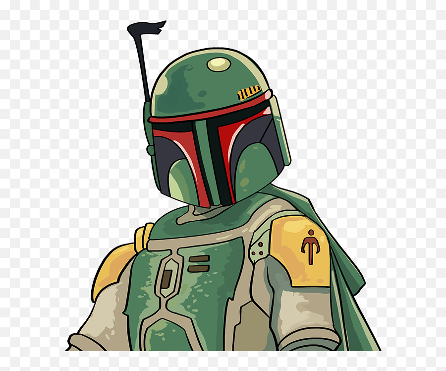 How To Draw Boba Fett - Really Easy Drawing Tutorial Boba Fett Drawing Easy Png,Boba Fett Png