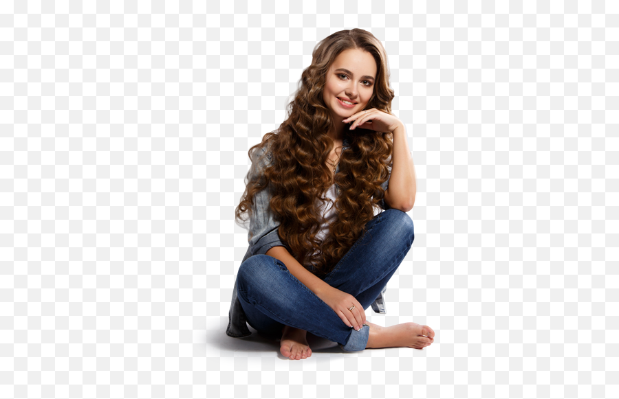 Female Hair Loss Treatment Service - Sitting Png,Female Hair Png