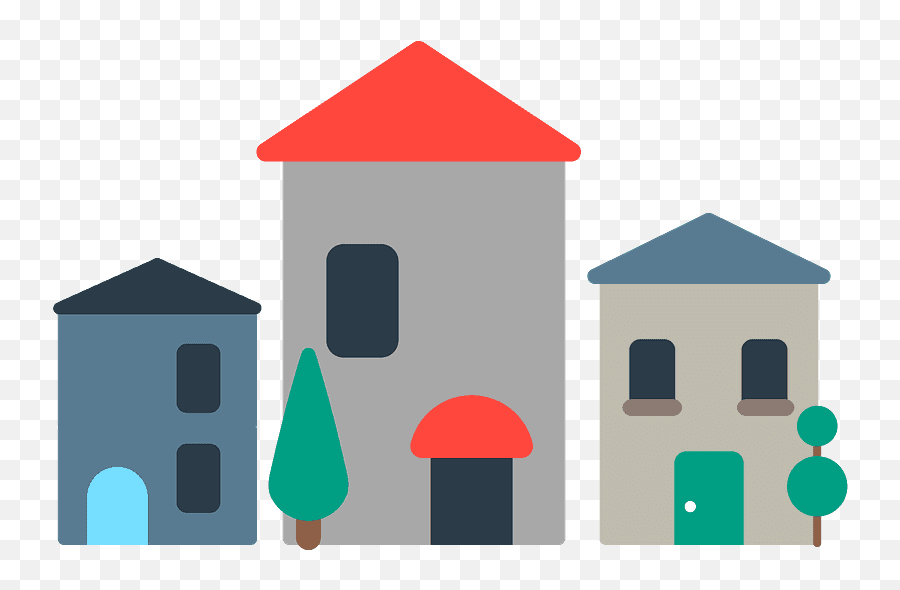 Houses Emoji Clipart - Buildings Emoji Png,House Emoji Png