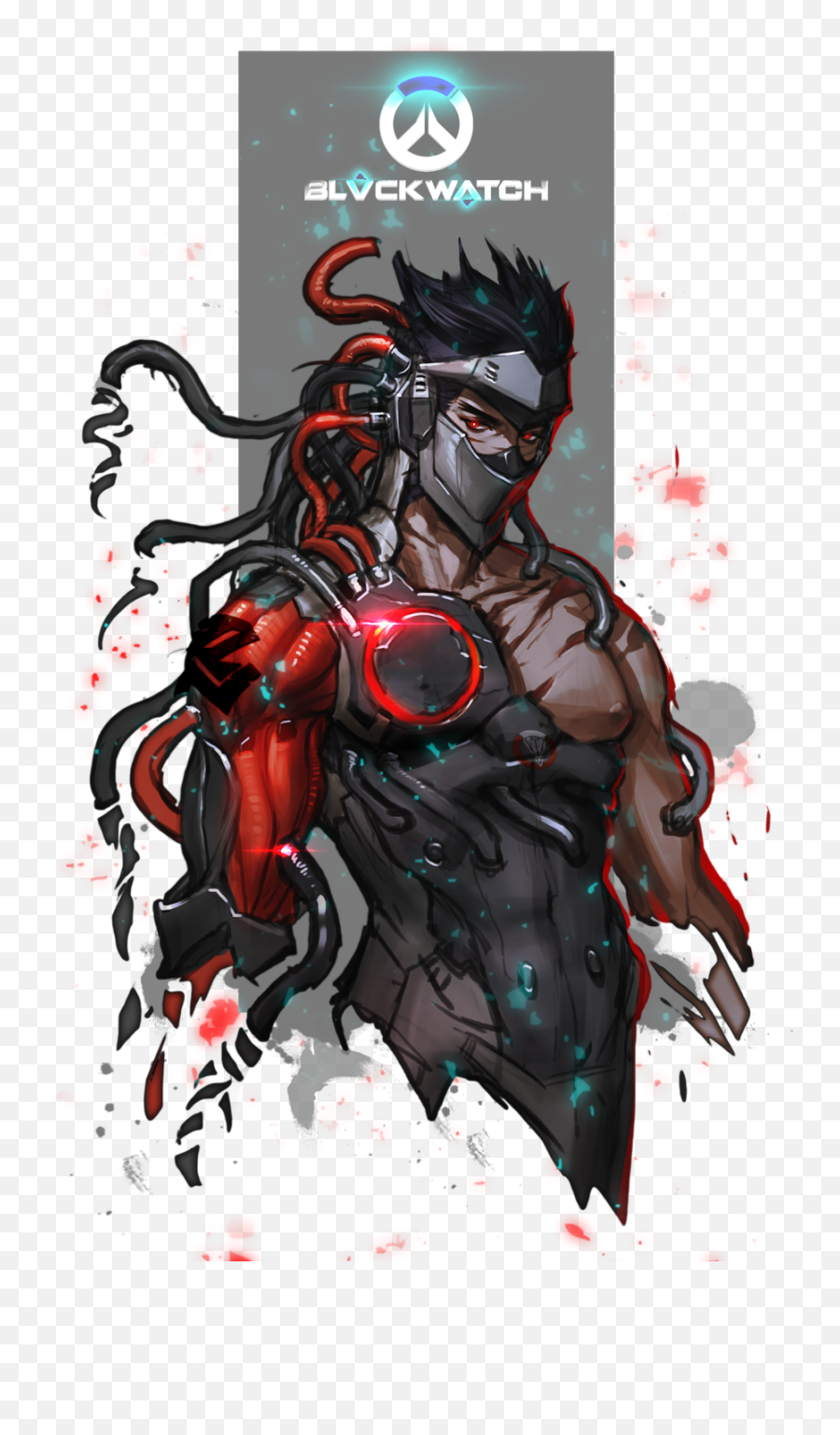 Genji Dark - Genji And Hanzo Comic Png,Overwatch Genji Png