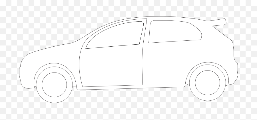 Line Artanglecompact Car Png Clipart - Royalty Free Svg Png Hatchback,Car Side Png