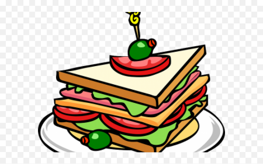 Snack Clipart Afternoon - Png Download Full Size Sandwich Clip Art,Snacks Png