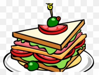 Snack Clipart Afternoon - Png Download Full Size Sandwich Clip Art,Snacks Png