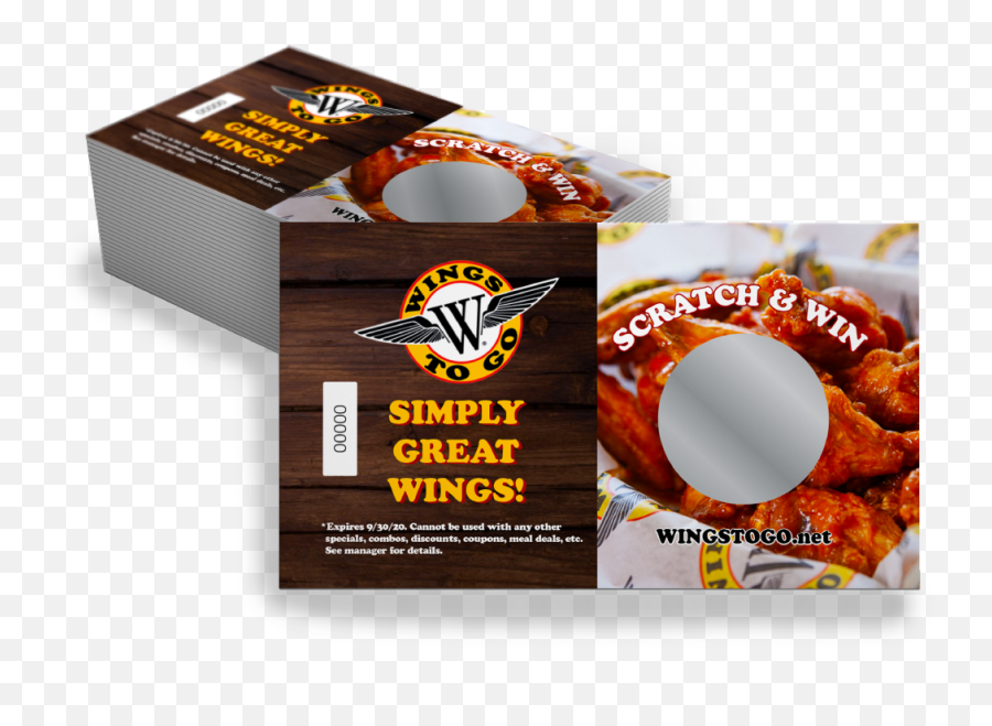 Custom Scratch Off Printing - Highest Rated Lowest Pricing Wings To Go Png,Scratch Out Png