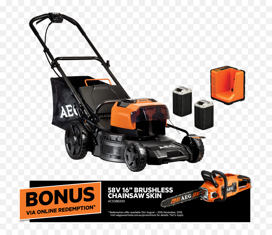 Aeg 58v brushless lawn mower hot sale