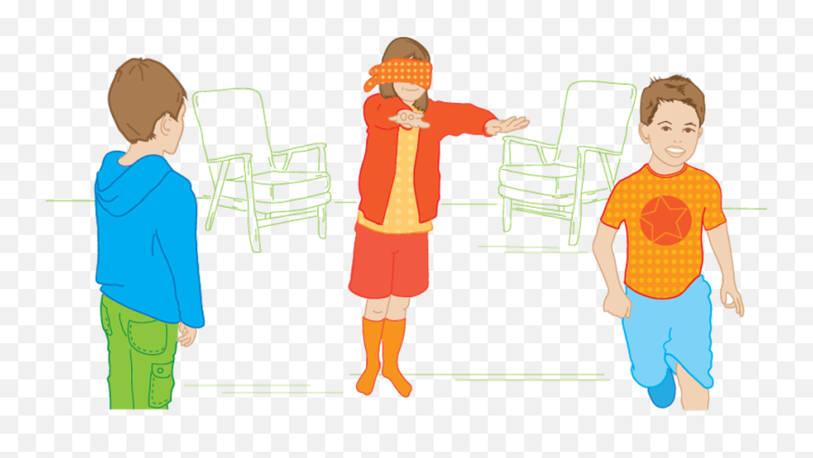 Download Hd Blinds Clipart Blindfold Game - Toddler Blind Man Bluff Animated Png,Blindfold Png