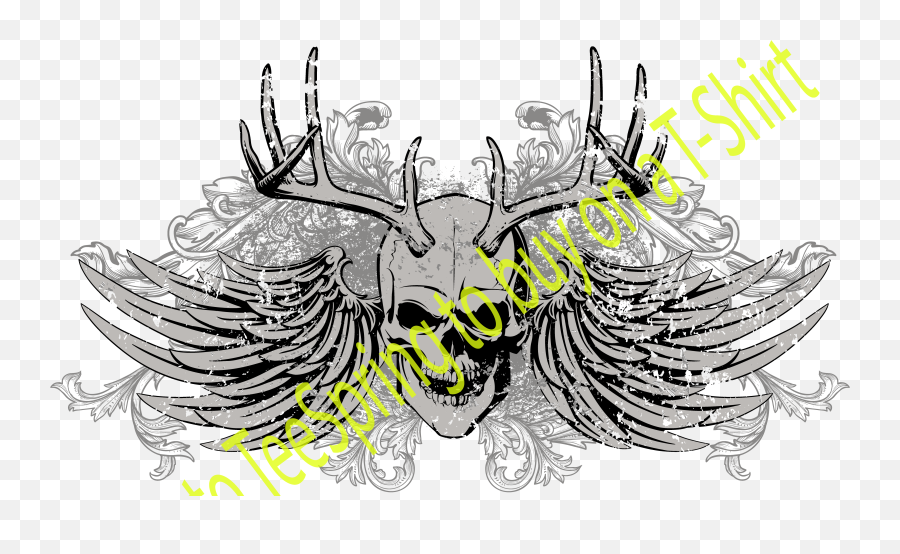 Grunge Skull T Shirt Design By Muhammad Abdullah - Automotive Decal Png,T Shirt Design Png