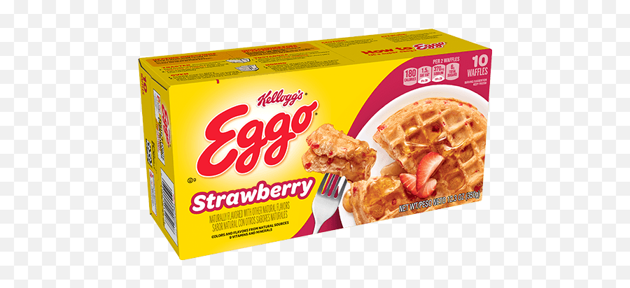 Kelloggs Eggo Strawberry Waffles - Eggo Waffles Apple Cinnamon Png,Waffle Transparent