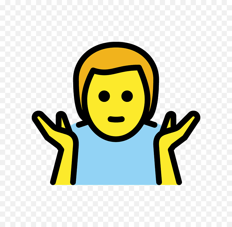 Man Shrugging - Meaning In Text Png,Shrug Emoji Png