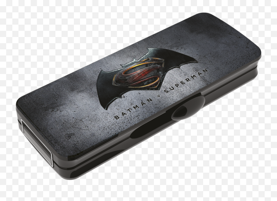 Tech Review Batman V Superman - Emtec Power Battery And Flash Disk Superman Png,Batman And Superman Logo