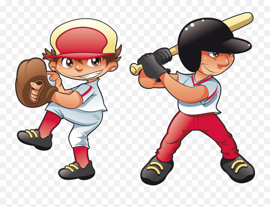 Baseball Field Batting Helmet - Vector Handdrawn Cartoon Free Baseball Players Cartoon Png,Diamond Helmet Png