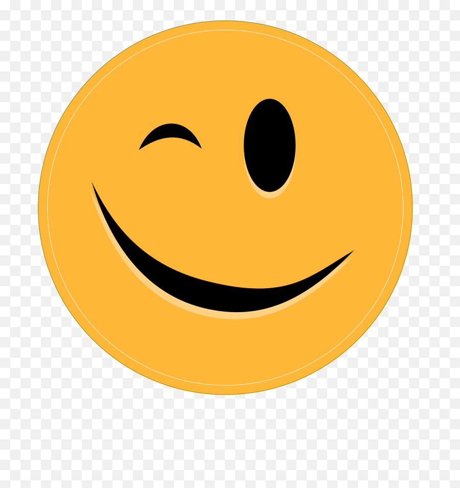 Smiley Wink Emoticon - Free Vector Graphic On Pixabay Emoticon Zwinkern Png,Eye Emoji Transparent