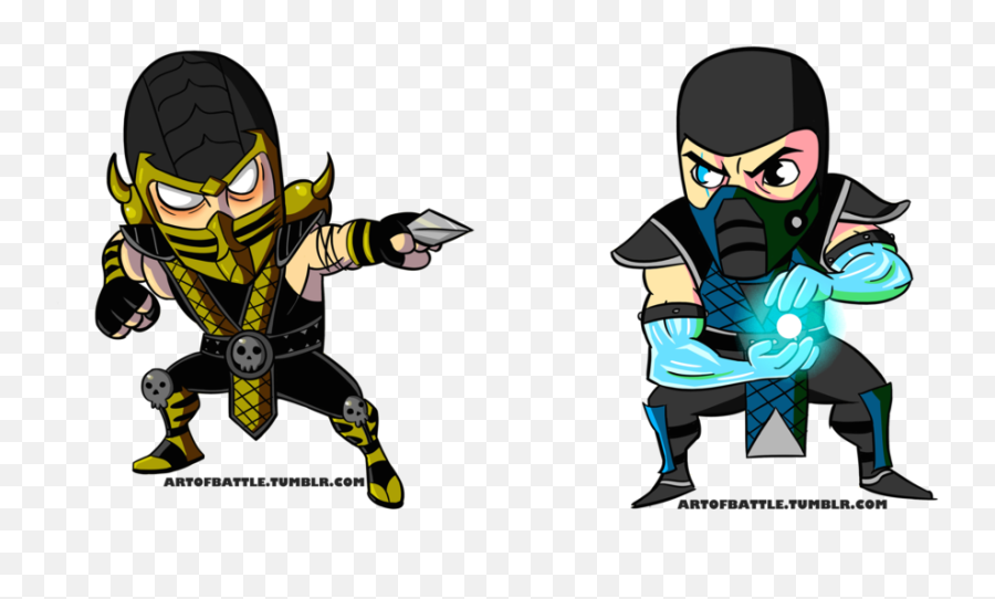 Download Scorpion And Sub Zero By - Sub Zero Versus Scorpion Png,Sub Zero Png