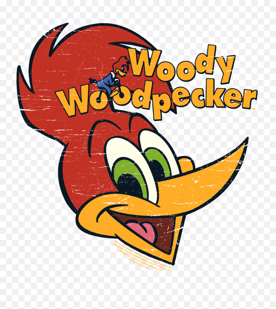 Woody Woodpecker Retro Logo Baby Bodysuit - Hoodie Clipart Woody Wood Pecker Clip Art Png,Woodpecker Png