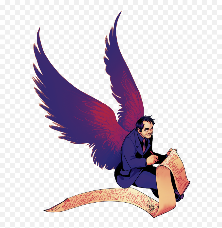 Devil Wings Png - Crowley Supernatural Fan Art,Devil Wings Png
