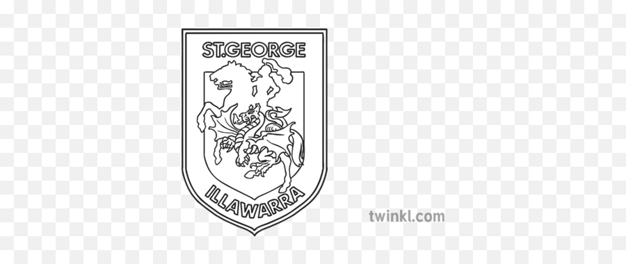 St George Illawarra Dragons National Rugby League Team Logo - St George Dragons Colouring Png,Imagine Dragons Logo