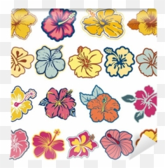 Hibiscus Flowers Vector Icon Set Wall Mural U2022 Pixers - We live change Decorative png