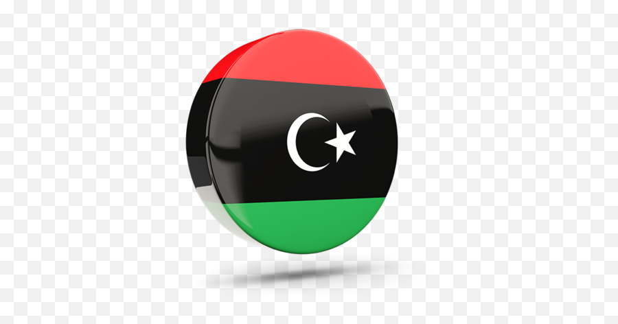Glossy Round Icon 3d - Libya Flag 3d Png,Libya New Flag Icon