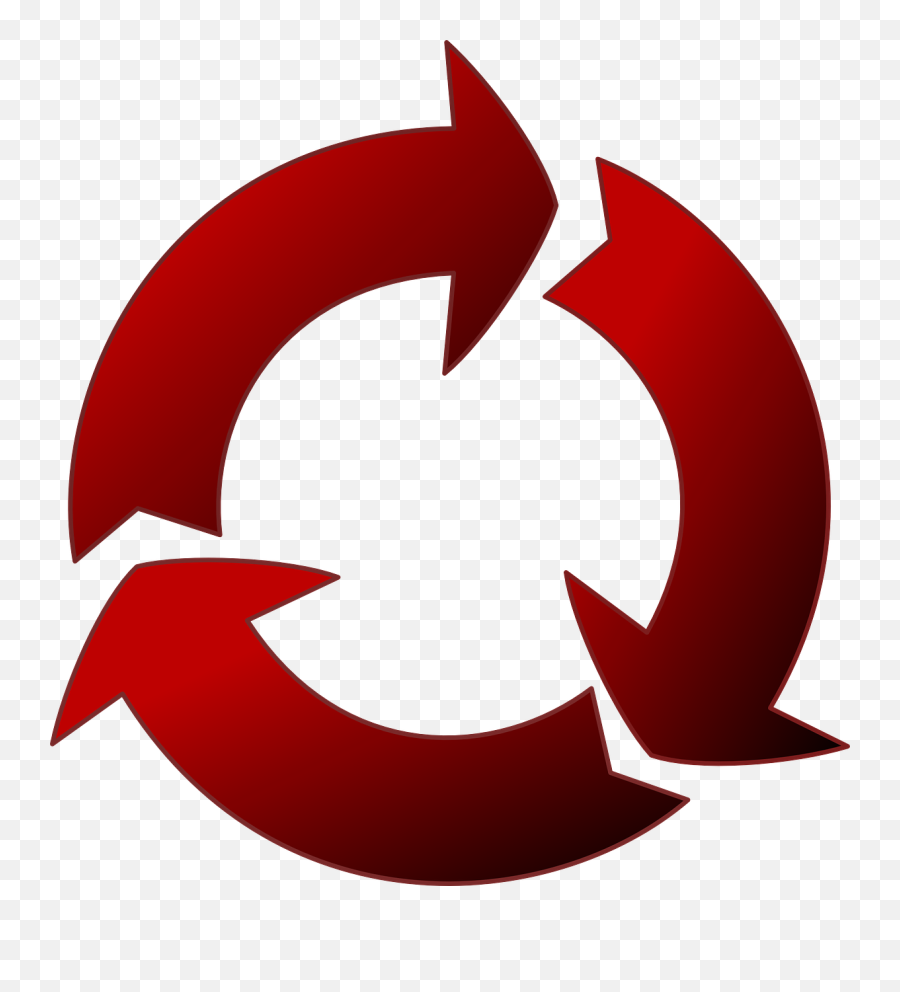 Circle Arrows Png - Recycle Reuse Symbol Logo Arrows Circle Red Arrows Circle Png,Recycling Icon Vector