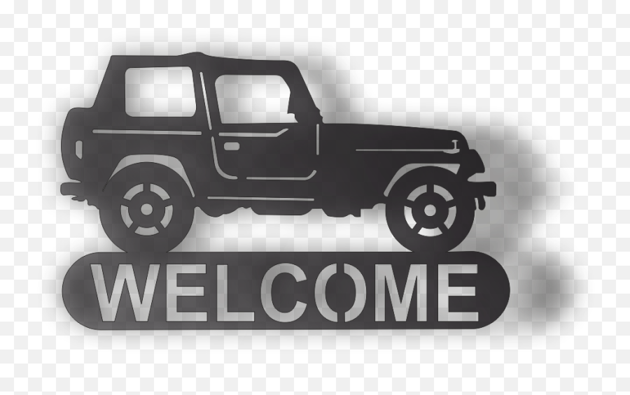 Jeep Welcome Dxf Files For Cnc Router - Cnc Files Jeep Png,Jeep Vector Logo