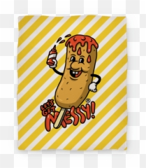 Letu0027s Get Messy Corndog Blanket Lookhuman - Super Corn Dog Png,Corn Dog Png