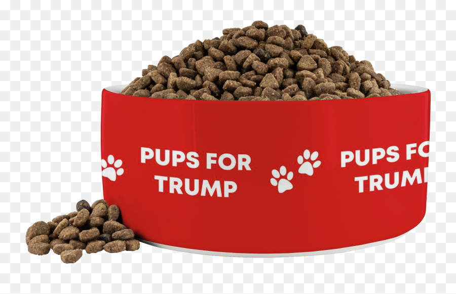Pups For Trump Dog Bowl - Girl Dog Bowls Png,Dog Bowl Png
