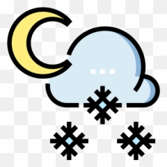 Snow Icon From Weather Pack Style - Lineal color Download Dot png