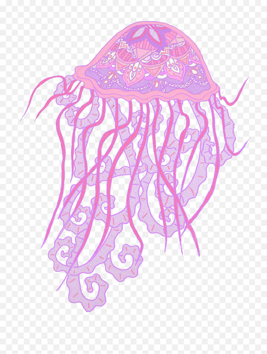 Habitat Drawing Jellyfish - Jellyfish Transparent Cartoon Jellyfish Hat Png Purple,Jellyfish Transparent Background