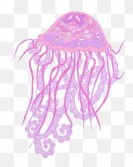 Habitat Drawing Jellyfish - Transparent Cartoon Hat Png Purple