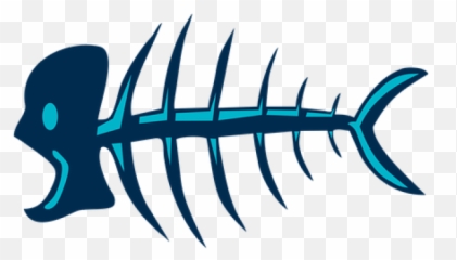 Dead Fish Cartoon Png Transparent - Fishbone Png,Dead Fish Png
