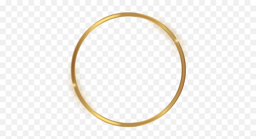 Glossy Circle Golden Frame - Transparent Png U0026 Svg Vector Bangle,Golden Frame Transparent