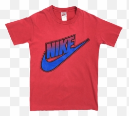 Vintage Nike Logo Tee Redblue U2013 Heat Check - Active Shirt png