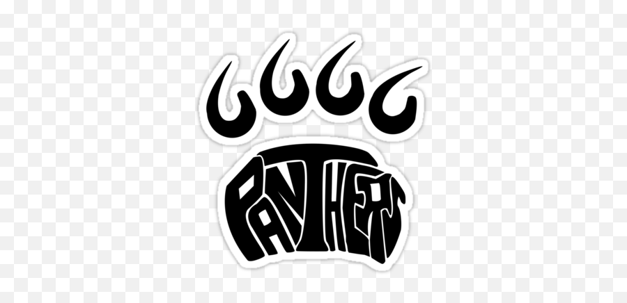 Panther Paw Shaped Logou0027 Sticker By Yoohoooo Spirit Shirts - Panther Paw Png,Panthers Logo Png