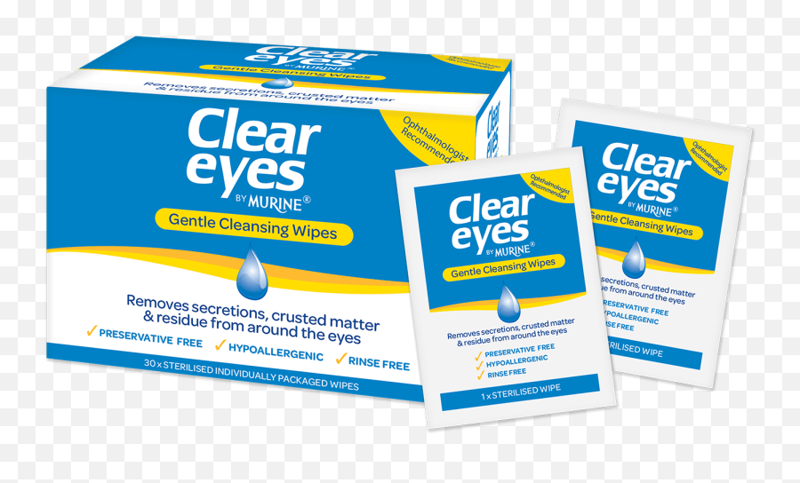 Murine Clear Eyes Gentle Cleansing Wipes - Murine Murine Clear Eyes Wipes Png,Eyes Transparent