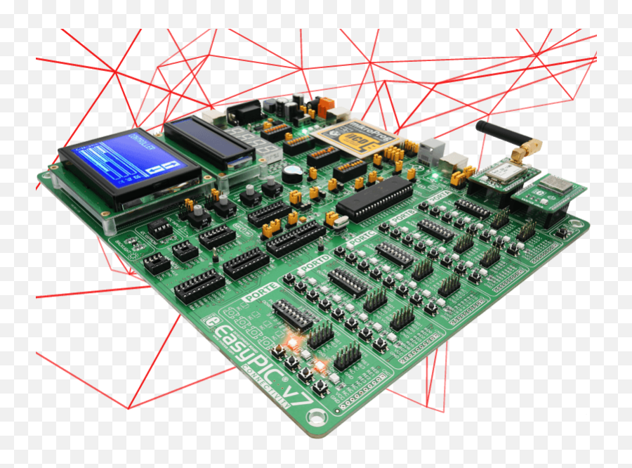 Easypic V7 - Avr Development Board Png,Circuitry Png